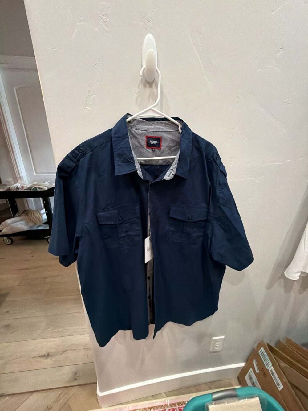 Six Lincoln‎ New York Men's Short Sleeve Button-Up Work Shirt, Size 3X